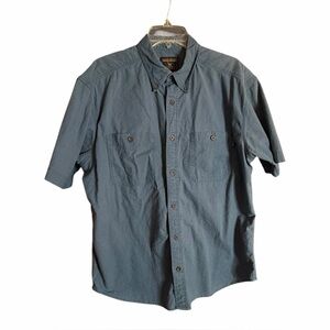 Woolrich 90s Vintage Blue Button Down Outdoor Shirt Sz L